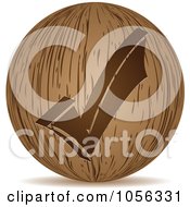 Poster, Art Print Of 3d Wooden Check Mark Sphere Icon