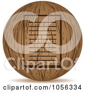 Royalty Free Vector Clip Art Illustration Of A 3d Wooden Document Sphere Icon