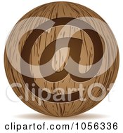 Poster, Art Print Of 3d Wooden Email Sphere Icon