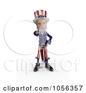 Poster, Art Print Of 3d Uncle Sam Standing And Pointing Outwards