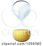 Royalty Free Vector Clip Art Illustration Of A 3d Egg Timer Hourglass Out Of Time