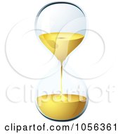Royalty Free Vector Clip Art Illustration Of A 3d Egg Timer Hourglass Running Out Of Time by michaeltravers #COLLC1056361-0111