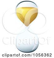 Royalty Free Vector Clip Art Illustration Of A 3d Egg Timer Hourglass With Lots Of Time by michaeltravers
