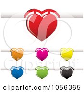 Poster, Art Print Of Digital Collage Of Heart Book Marks