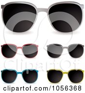 Royalty Free Vector Clip Art Illustration Of A Digital Collage Of Colorful Sunglasses