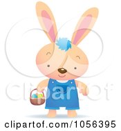 Poster, Art Print Of Boy Bunny Hunting For Easter Eggs
