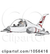 Poster, Art Print Of Pilot Flying A Jet