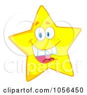 Royalty Free Vector Clip Art Illustration Of A Cheerful Yellow Star