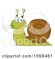 Poster, Art Print Of Snail Eating A Flower