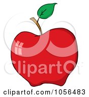 Royalty Free Vector Clip Art Illustration Of A Shiny Red Apple