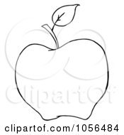 Royalty Free Vector Clip Art Illustration Of An Outlined Apple