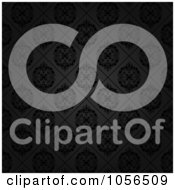 Royalty Free Vector Clip Art Illustration Of A Decorative Black Floral Background