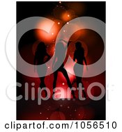 Poster, Art Print Of Three Sexy Silhouetted Women On Red