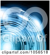 Poster, Art Print Of Abstract Blue Tunnel Background