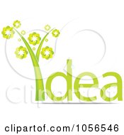 Royalty Free Vector Clip Art Illustration Of A Tree As The I In The Word IDEA by Andrei Marincas
