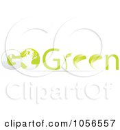 Poster, Art Print Of 3d Go Green With A Globe