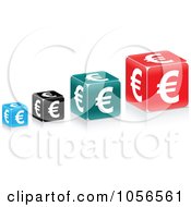 Royalty Free Vector Clip Art Illustration Of A Digital Collage Of Euro Cubes