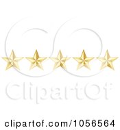 Poster, Art Print Of Golden Five Star Rating Border