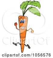 Royalty Free Vector Clip Art Illustration Of A Running Carrot by Andrei Marincas