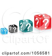 Royalty Free Vector Clip Art Illustration Of A Digital Collage Of Question Mark Cubes by Andrei Marincas
