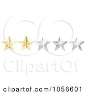 Poster, Art Print Of Golden Two Star Rating Border