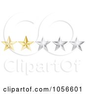 Royalty Free Vector Clip Art Illustration Of A Golden Two Star Rating Border by Andrei Marincas