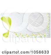 Royalty Free Vector Clip Art Illustration Of A Green Footprint Gray Banner