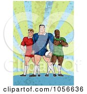 Poster, Art Print Of Retro Rugby Players