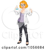 Royalty Free Vector Clip Art Illustration Of A Pinup Female Chemist