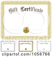 Digital Collage Of Gift Certificate Design Elements - 5