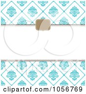 Poster, Art Print Of Blue Diamond Floral Pattern Invitation Or Background With Copyspace - 3