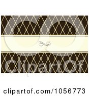 Poster, Art Print Of Diamond Patterned Frame And Brown Invitation Or Background With Copyspace