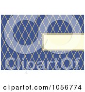 Poster, Art Print Of Diamond Patterned Frame And Blue Invitation Or Background With Copy Space