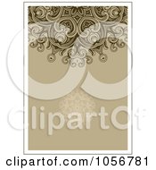 Poster, Art Print Of Brown Ornamental Invitation Or Background