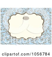 Poster, Art Print Of Blue Floral Ivy Invitation Or Background With Copyspace