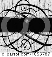 Royalty Free Vector Clip Art Illustration Of A Grungy Gray And Black Swirl Invitation Background