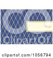 Poster, Art Print Of Diamond Patterned Frame And Blue Invitation Or Background With Copyspace