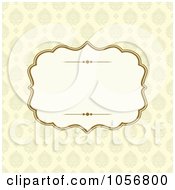 Beige Victorian Patterned Invitation Or Background With Copyspace