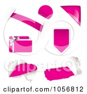 Digital Collage Of Pink Design Elements