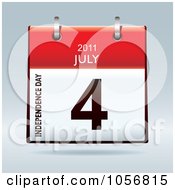 Poster, Art Print Of 3d Independence Day July 4 2011 Flip Desk Calendar