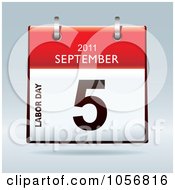 Poster, Art Print Of 3d Labor Day September 5 2011 Flip Desk Calendar