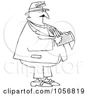 Poster, Art Print Of Coloring Page Outline Of A News Reporter Taking Notes