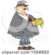 Royalty Free Vector Clip Art Illustration Of A News Reporter Taking Notes