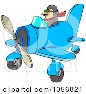 Poster, Art Print Of Pilot Flying A Little Plane