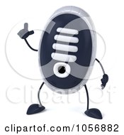 Royalty Free CGI Clip Art Illustration Of A 3d Sneaker Shoe Character Facing Front With An Idea