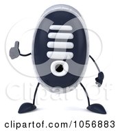 Royalty Free CGI Clip Art Illustration Of A 3d Sneaker Shoe Character Facing Front And Holding A Thumb Up