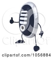 Royalty Free CGI Clip Art Illustration Of A 3d Sneaker Shoe Character Facing Left And Holding A Thumb Up