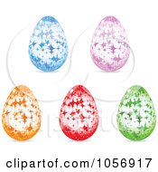 Royalty Free Vector Clip Art Illustration Of A Digital Collage Of Colorful Sparkle Easter Eggs