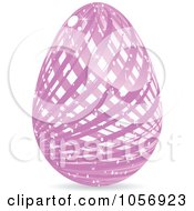 Royalty Free Vector Clip Art Illustration Of A Sparkly Purple Lined Easter Egg by Andrei Marincas