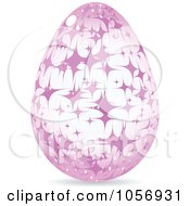 Royalty Free Vector Clip Art Illustration Of A Purple Sparkle Easter Egg by Andrei Marincas